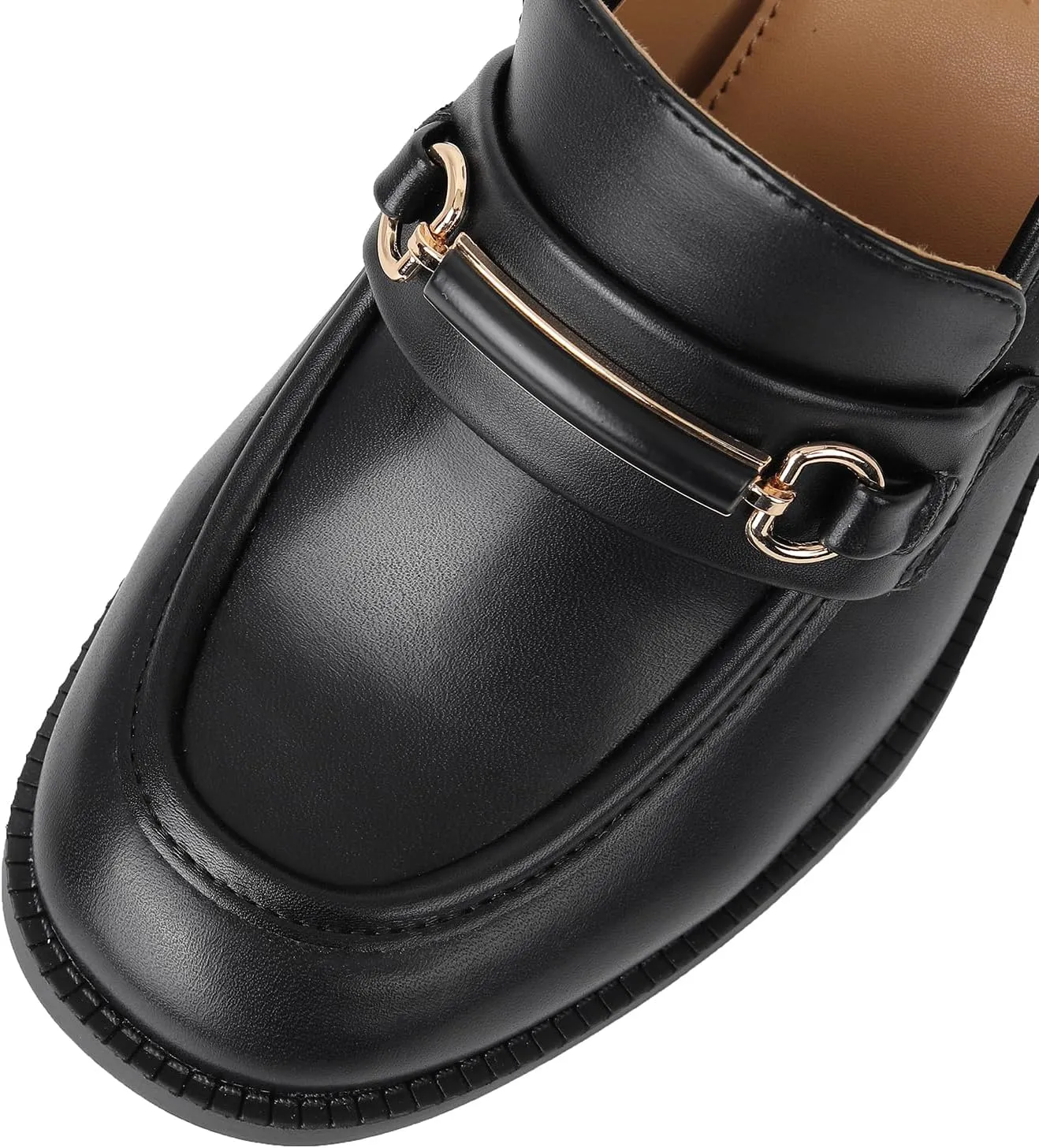 CosyFever Women's Loafer Pumps 3 Inch Block Chunky Heel Slip On Trendy Office Work Business Shoes for Dressy Casual Formal
