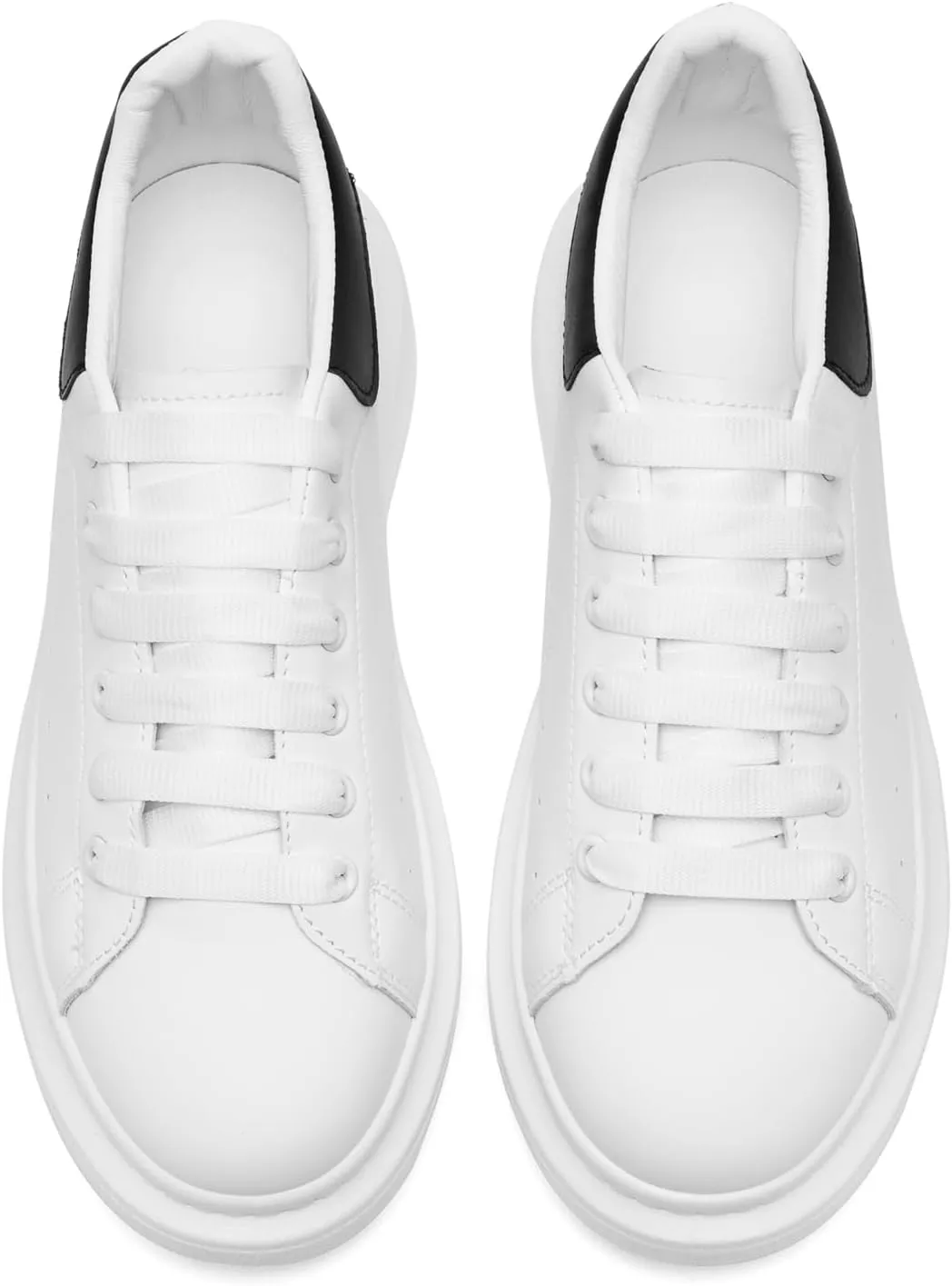 COVS Platform White Sneakers for Women, Women's Fashion Sneakers, Leather Sneakers for Women Unisex Height Increase Shoes