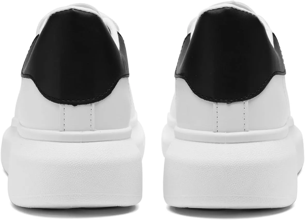 COVS Platform White Sneakers for Women, Women's Fashion Sneakers, Leather Sneakers for Women Unisex Height Increase Shoes