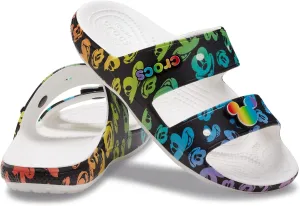 Crocs Unisex-Adult Classic Disney Rainbow Celebration Sandal Slide