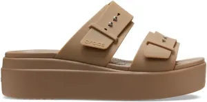 Crocs Women's Brooklyn Buckle Low Wedge, Platform Sandals