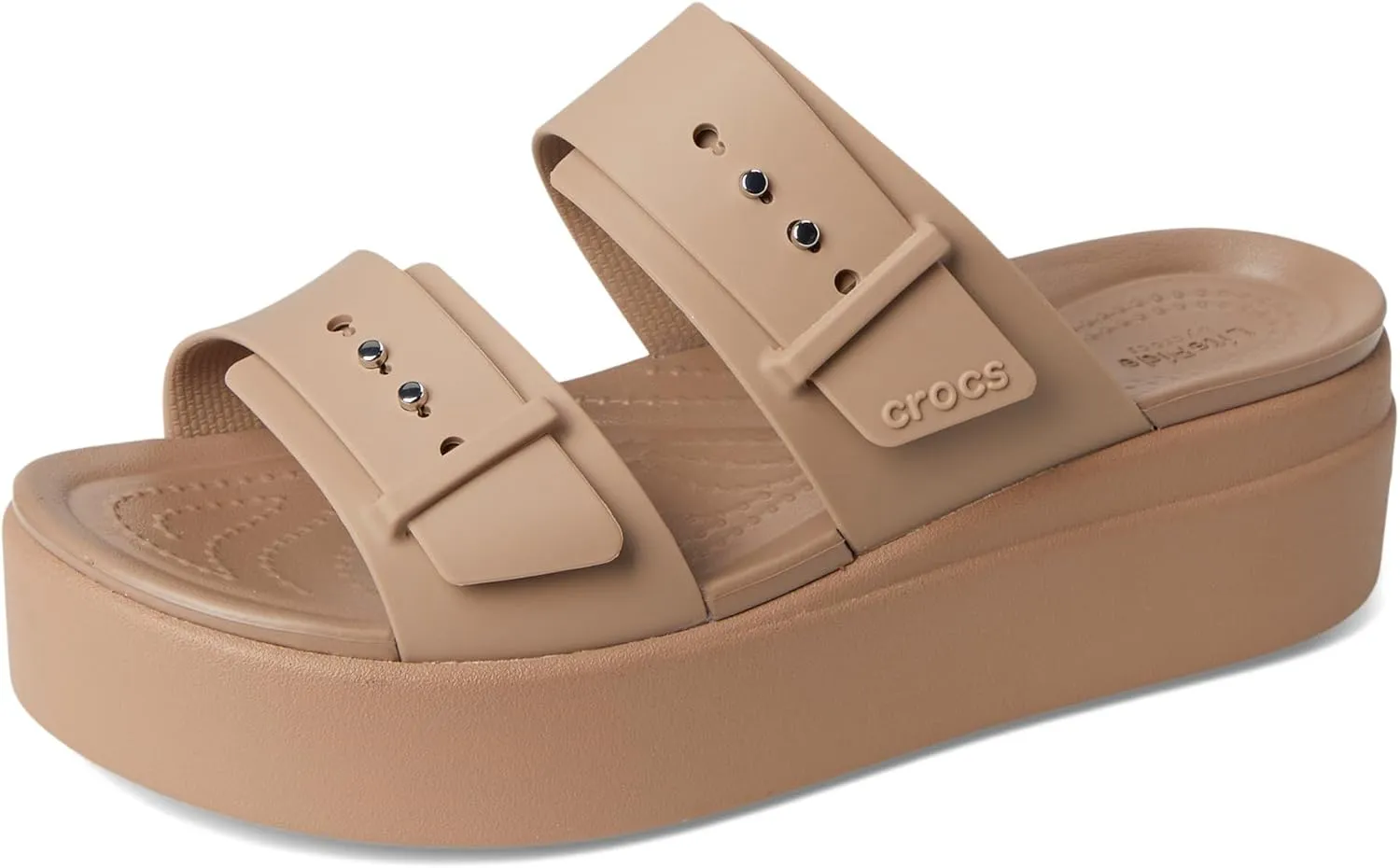 Crocs Women's Brooklyn Buckle Low Wedge, Platform Sandals