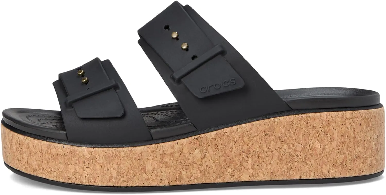 Crocs Women's Brooklyn Cork Buckle Sandals Wedge