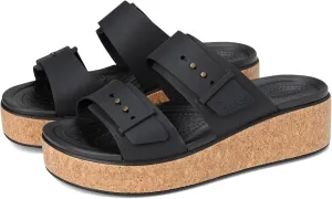 Crocs Women's Brooklyn Cork Buckle Sandals Wedge
