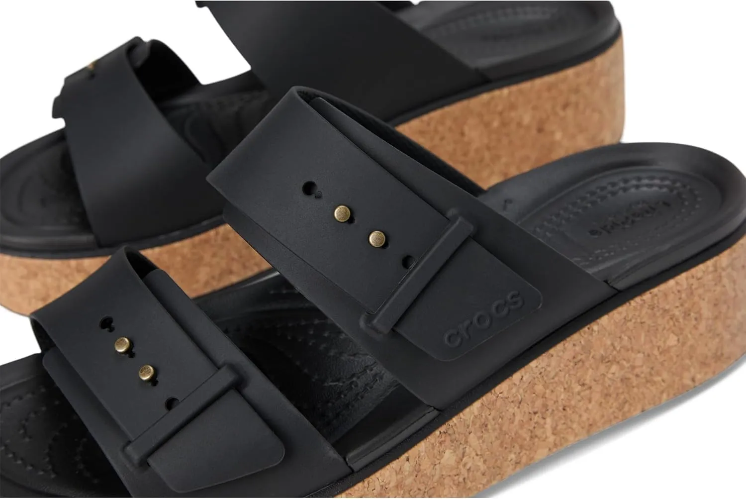 Crocs Women's Brooklyn Cork Buckle Sandals Wedge