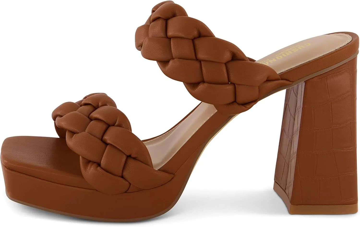 CUSHIONAIRE Women's Aurora braided platform sandal  Memory Foam and Wide Widths Available