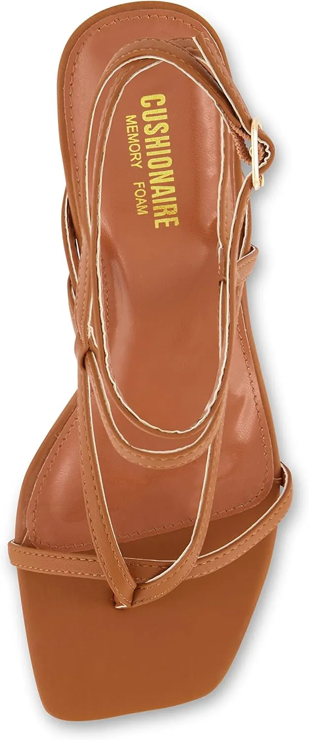CUSHIONAIRE Women's Belmondo dress sandals  Memory Foam, Wide Widths Available