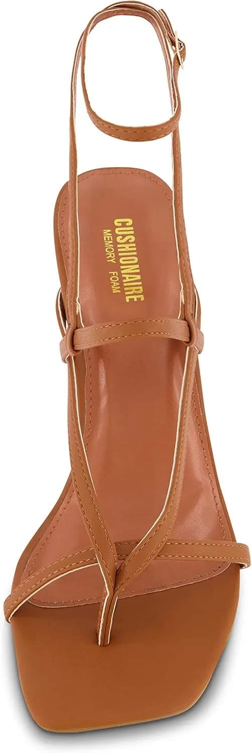 CUSHIONAIRE Women's Belmondo dress sandals  Memory Foam, Wide Widths Available