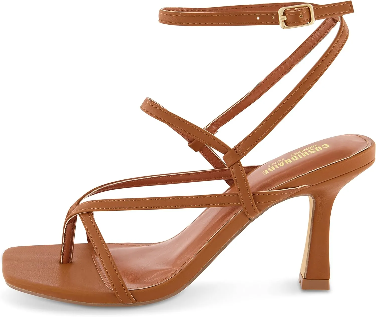 CUSHIONAIRE Women's Belmondo dress sandals  Memory Foam, Wide Widths Available