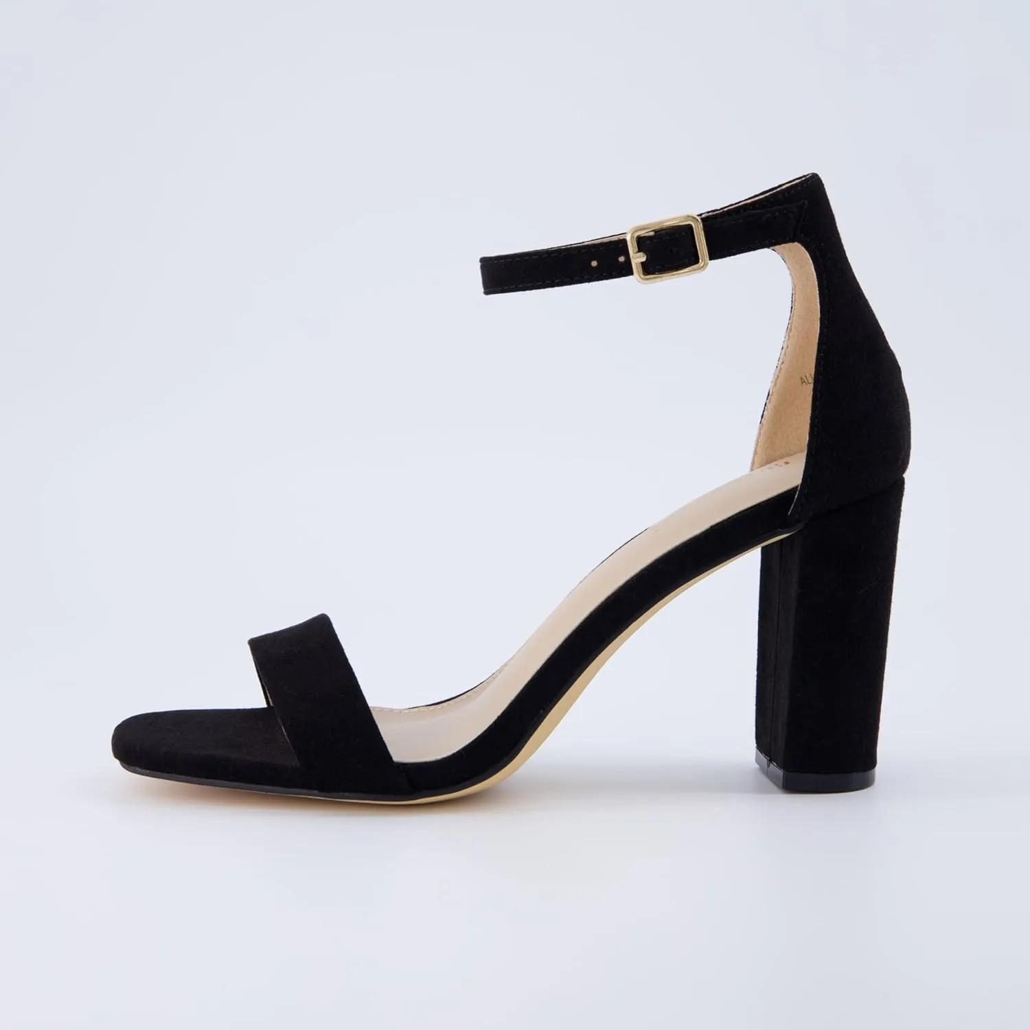 CUSHIONAIRE Women's Bliss one band mid block heel sandal  Memory Foam, Wide Widths Available