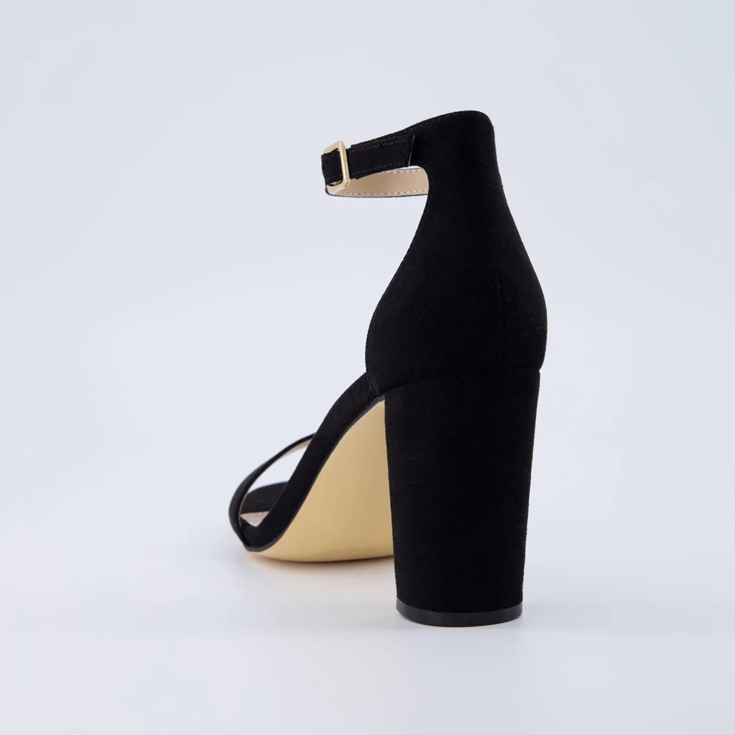CUSHIONAIRE Women's Bliss one band mid block heel sandal  Memory Foam, Wide Widths Available