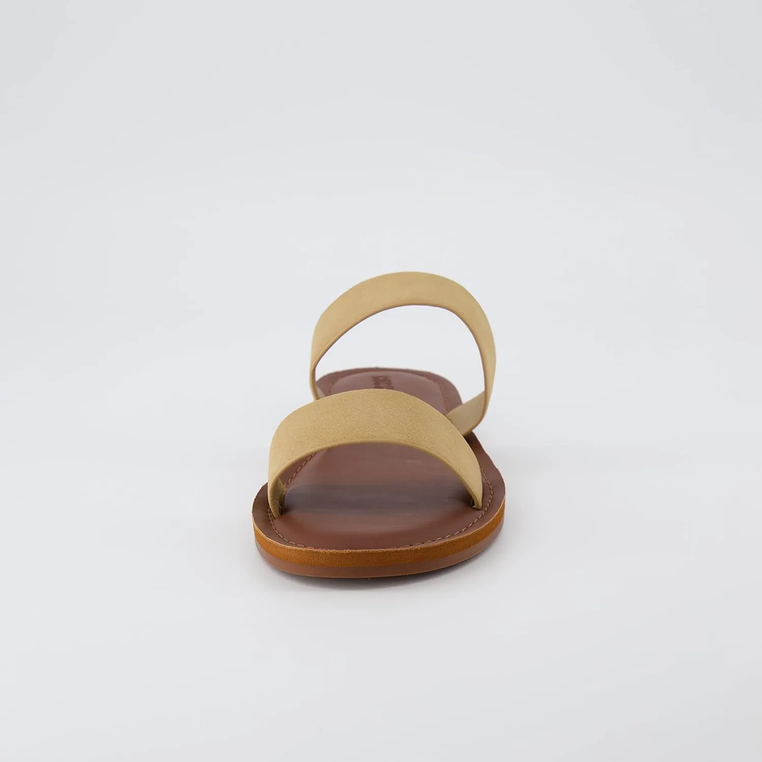 CUSHIONAIRE Women's Calico 2 band slide Sandal with  Comfort Foam