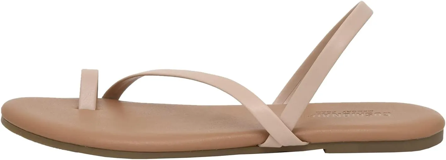 CUSHIONAIRE Women's Catalina toe ring Sandal with Memory Foam