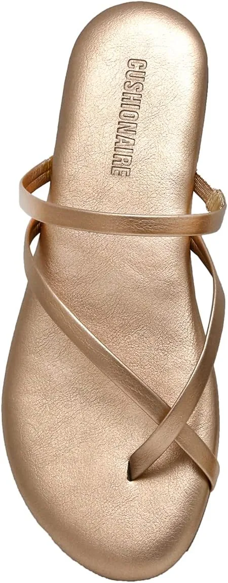 CUSHIONAIRE Women's Celina Flip Flop Sandal with Memory Foam