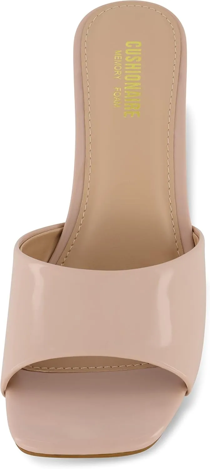 CUSHIONAIRE Women's Evie One Band Dress Sandal  Memory Foam And Wide Widths Available