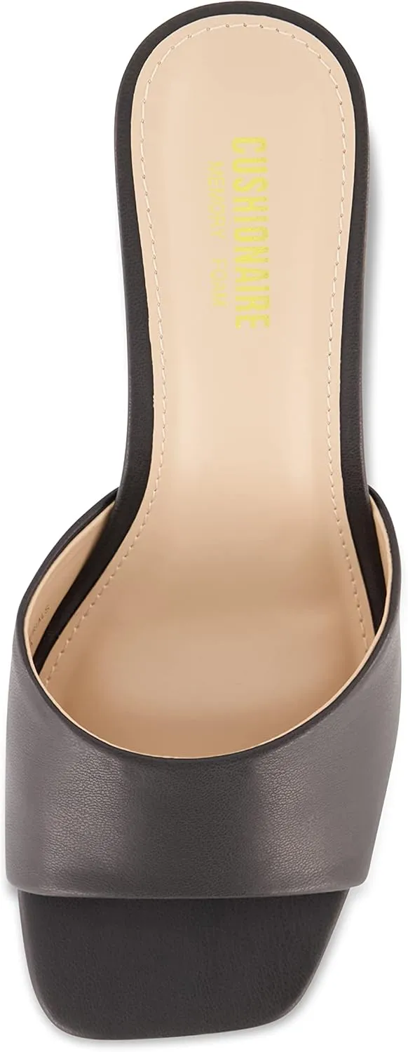 CUSHIONAIRE Women's Evie One Band Dress Sandal  Memory Foam And Wide Widths Available