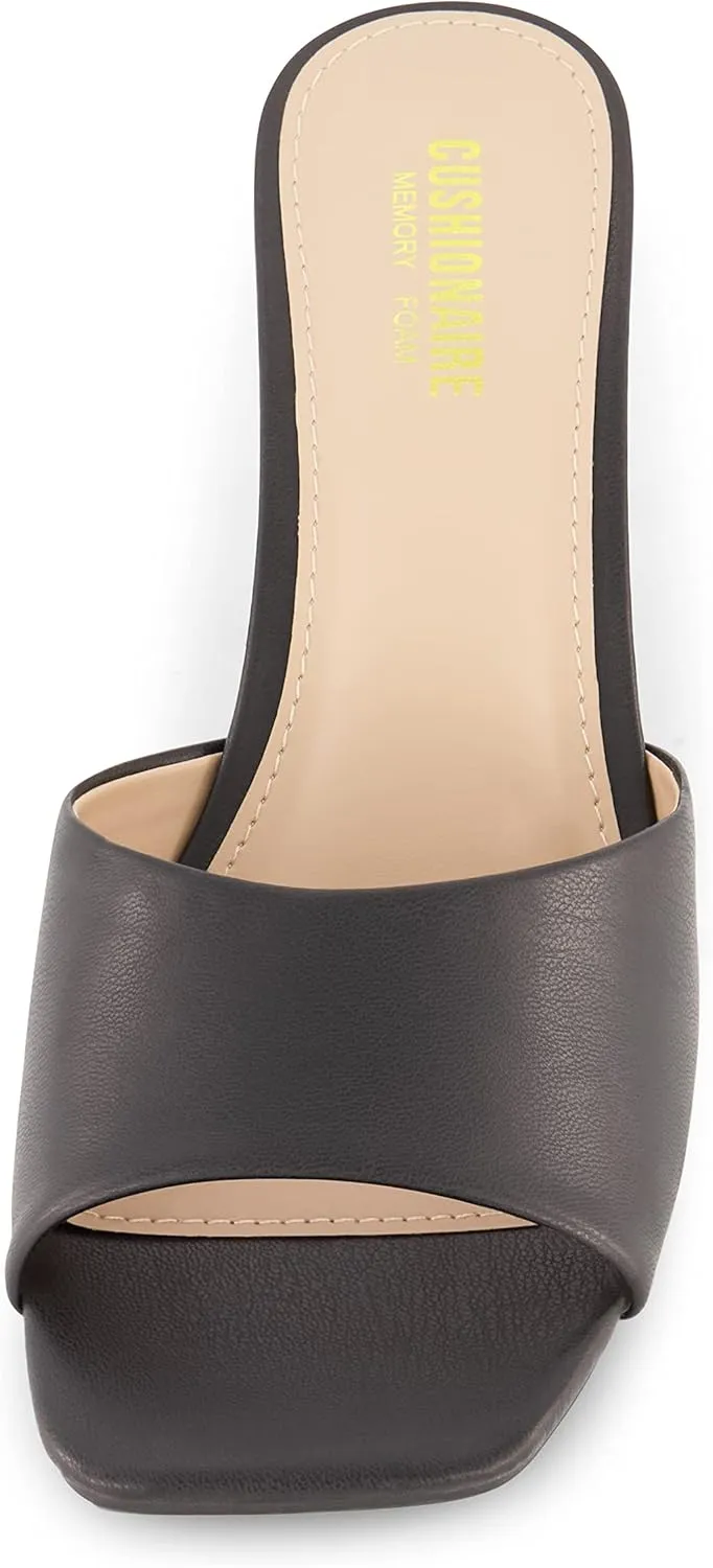 CUSHIONAIRE Women's Evie One Band Dress Sandal  Memory Foam And Wide Widths Available