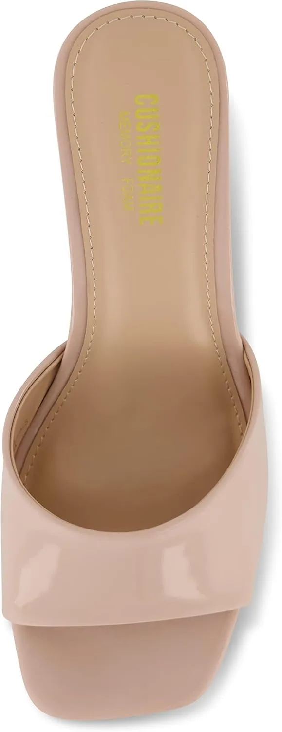 CUSHIONAIRE Women's Evie One Band Dress Sandal  Memory Foam And Wide Widths Available