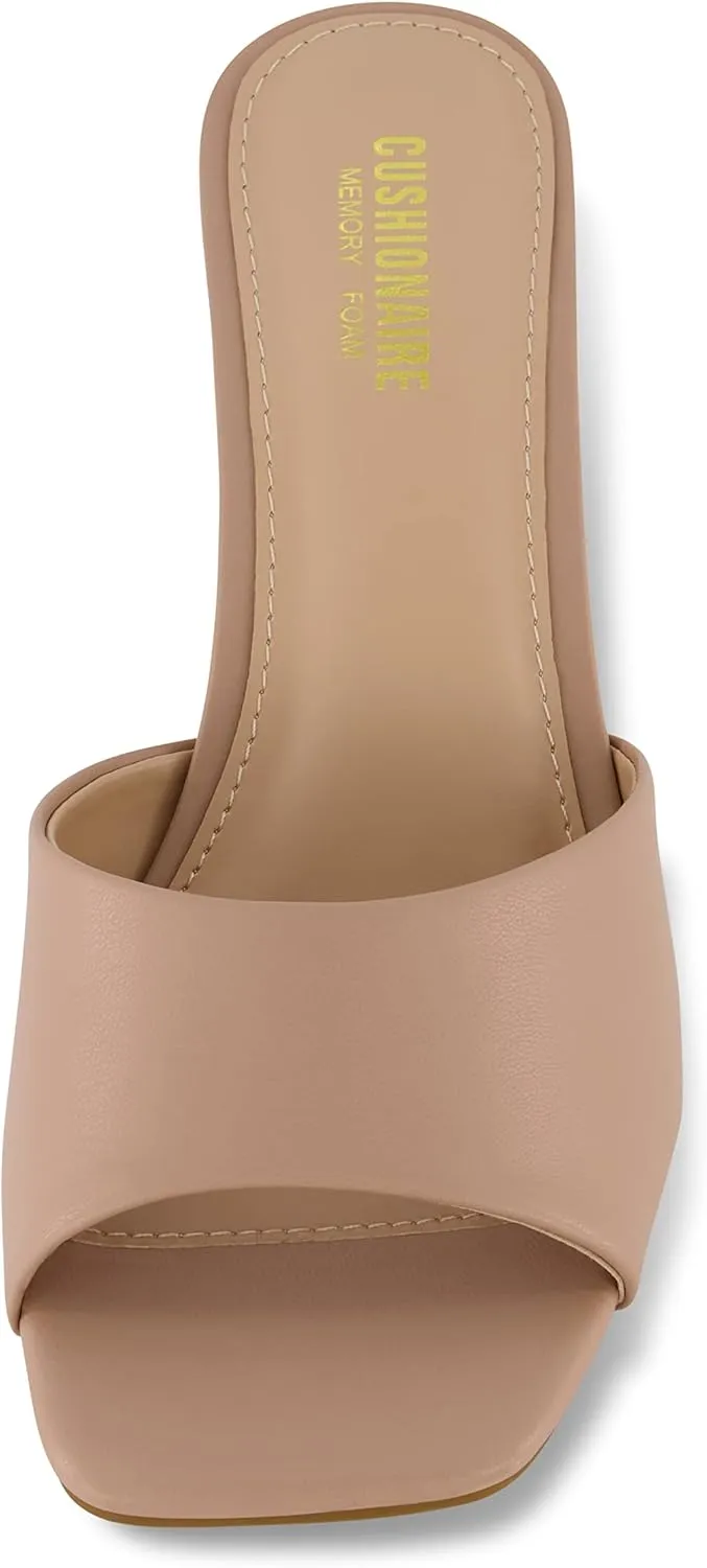 CUSHIONAIRE Women's Evie One Band Dress Sandal  Memory Foam And Wide Widths Available