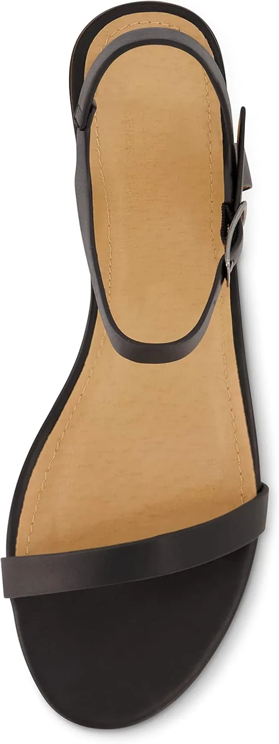 CUSHIONAIRE Women's Fontana one band block heel sandal  Memory Foam, Wide Widths Available