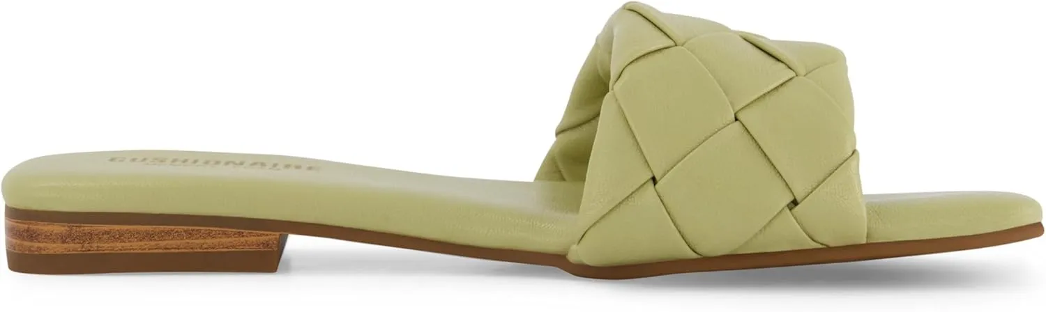 CUSHIONAIRE Women's Franca woven slide sandal  Memory Foam, Wide Widths Available