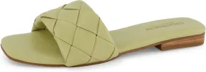 CUSHIONAIRE Women's Franca woven slide sandal  Memory Foam, Wide Widths Available