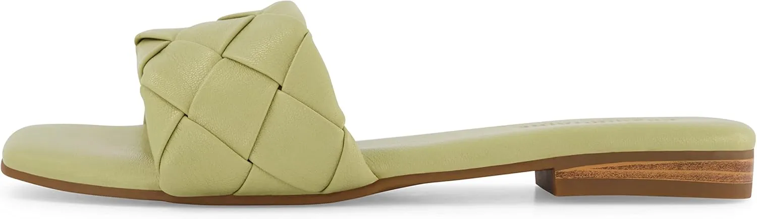 CUSHIONAIRE Women's Franca woven slide sandal  Memory Foam, Wide Widths Available