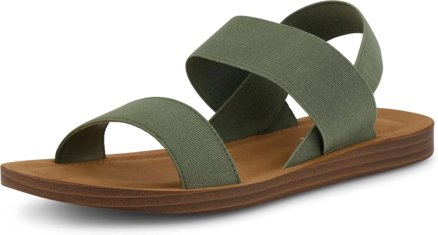 CUSHIONAIRE Women's Ina stretch sandal  Memory Foam