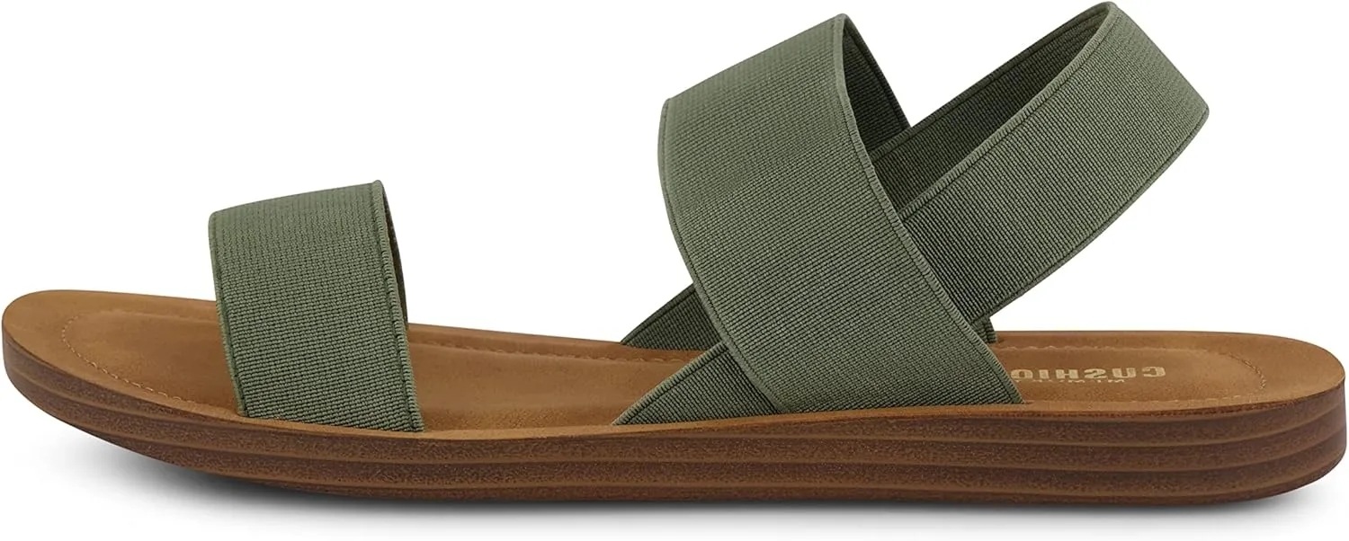 CUSHIONAIRE Women's Ina stretch sandal  Memory Foam