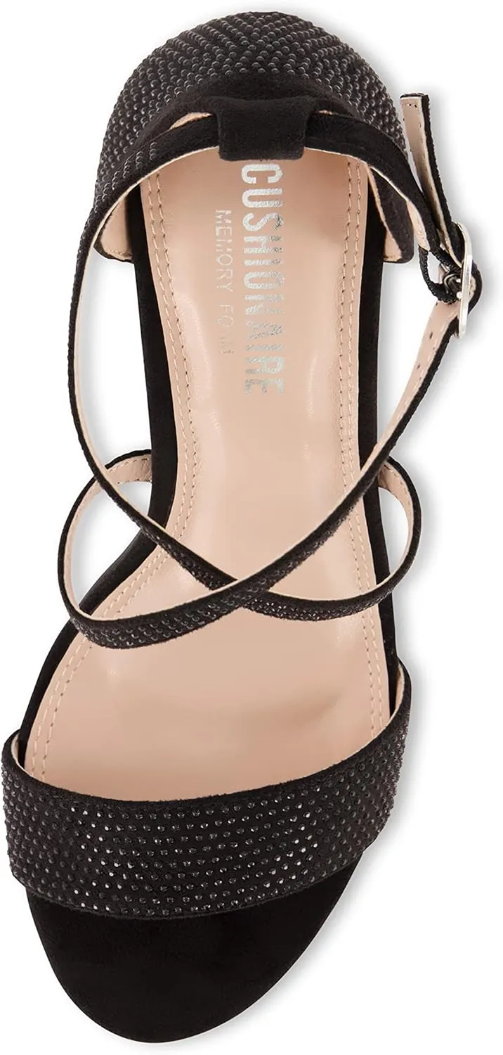 CUSHIONAIRE Women's Jewel rhinestone dress heel sandal with  Comfort Foam