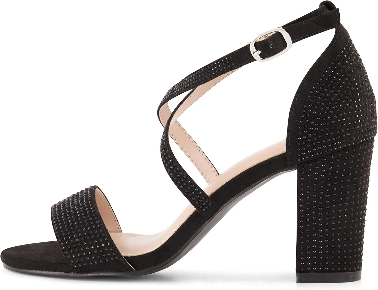 CUSHIONAIRE Women's Jewel rhinestone dress heel sandal with  Comfort Foam
