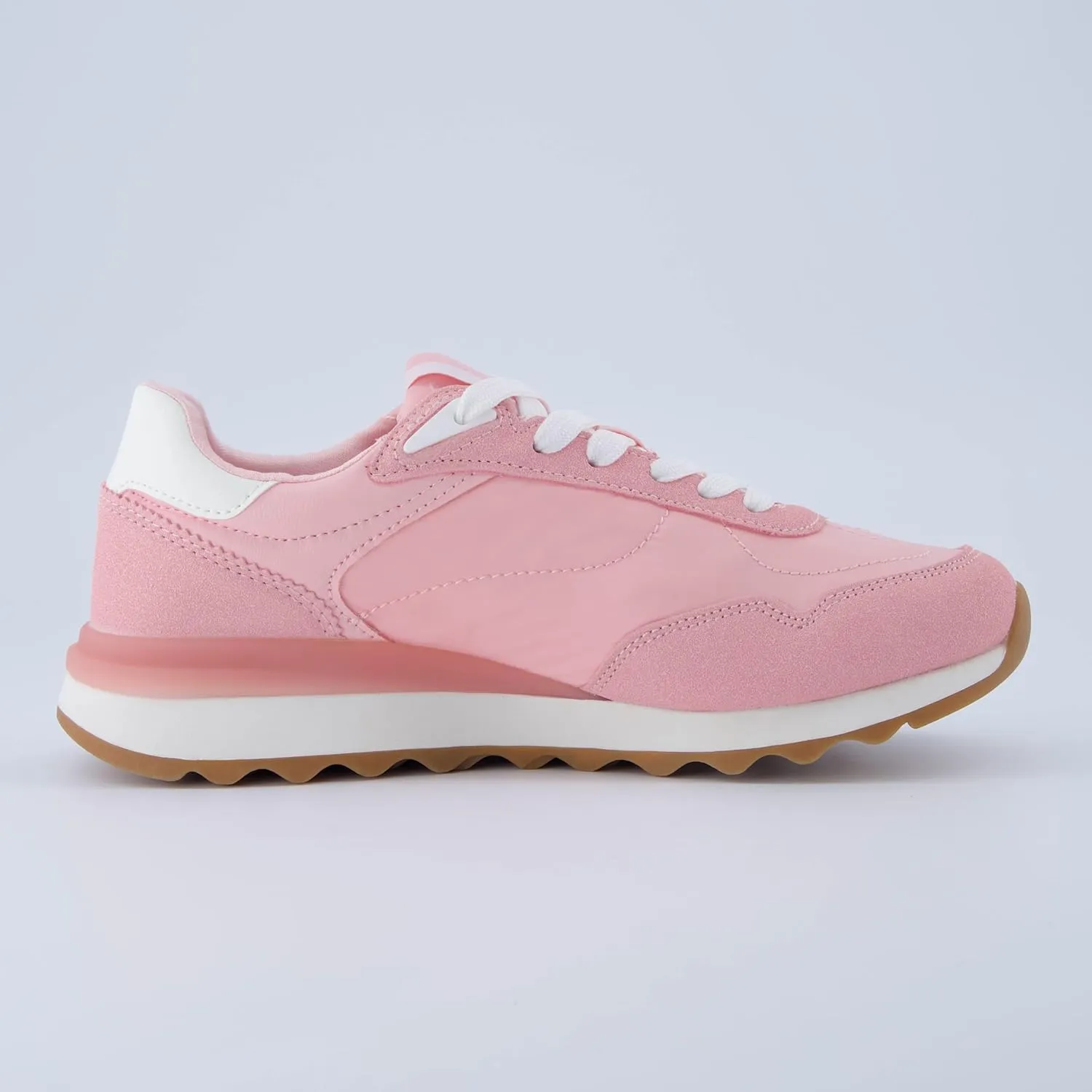 CUSHIONAIRE Women's Kicks lace up Nylon Sneaker  Comfort Foam, Wide Widths Available