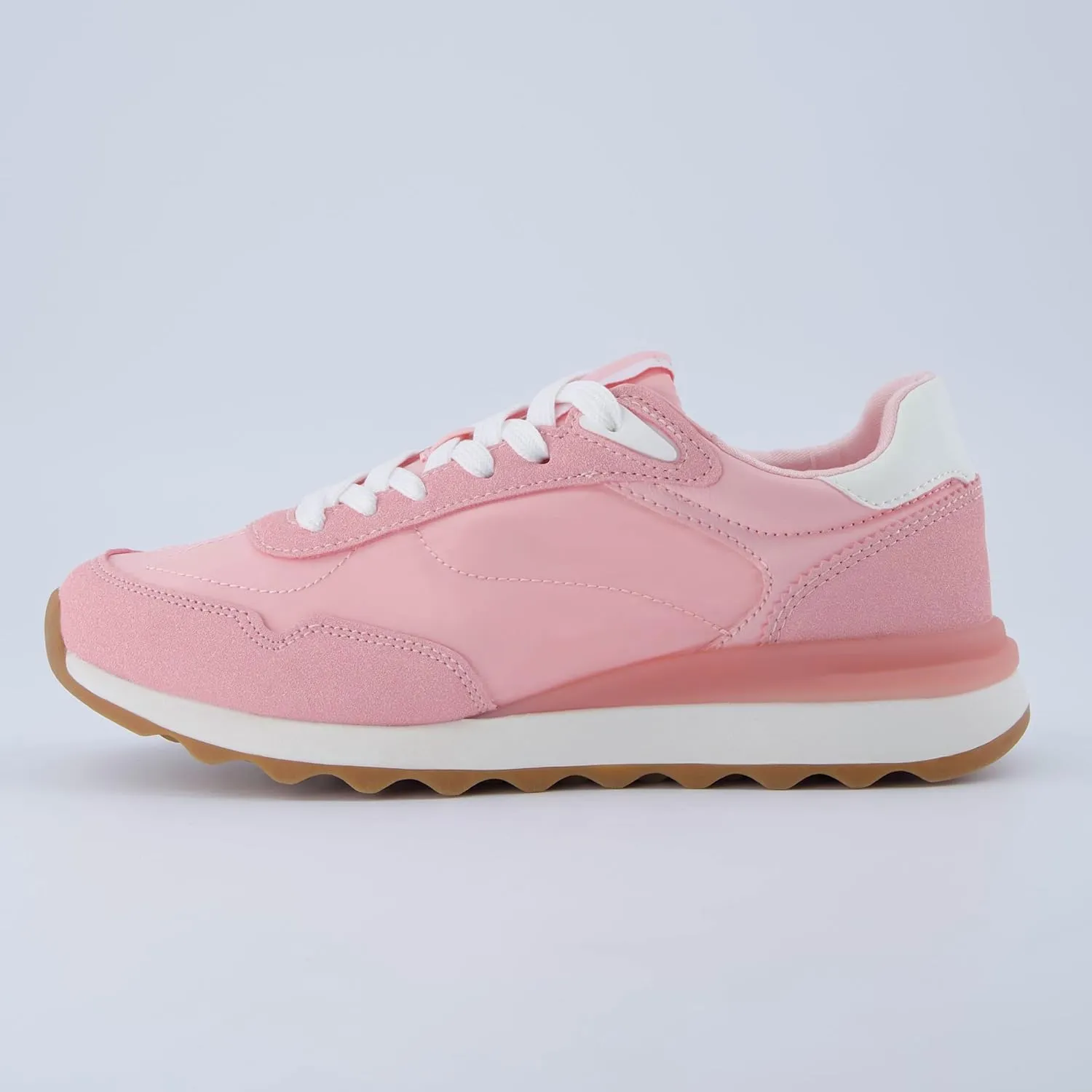 CUSHIONAIRE Women's Kicks lace up Nylon Sneaker  Comfort Foam, Wide Widths Available