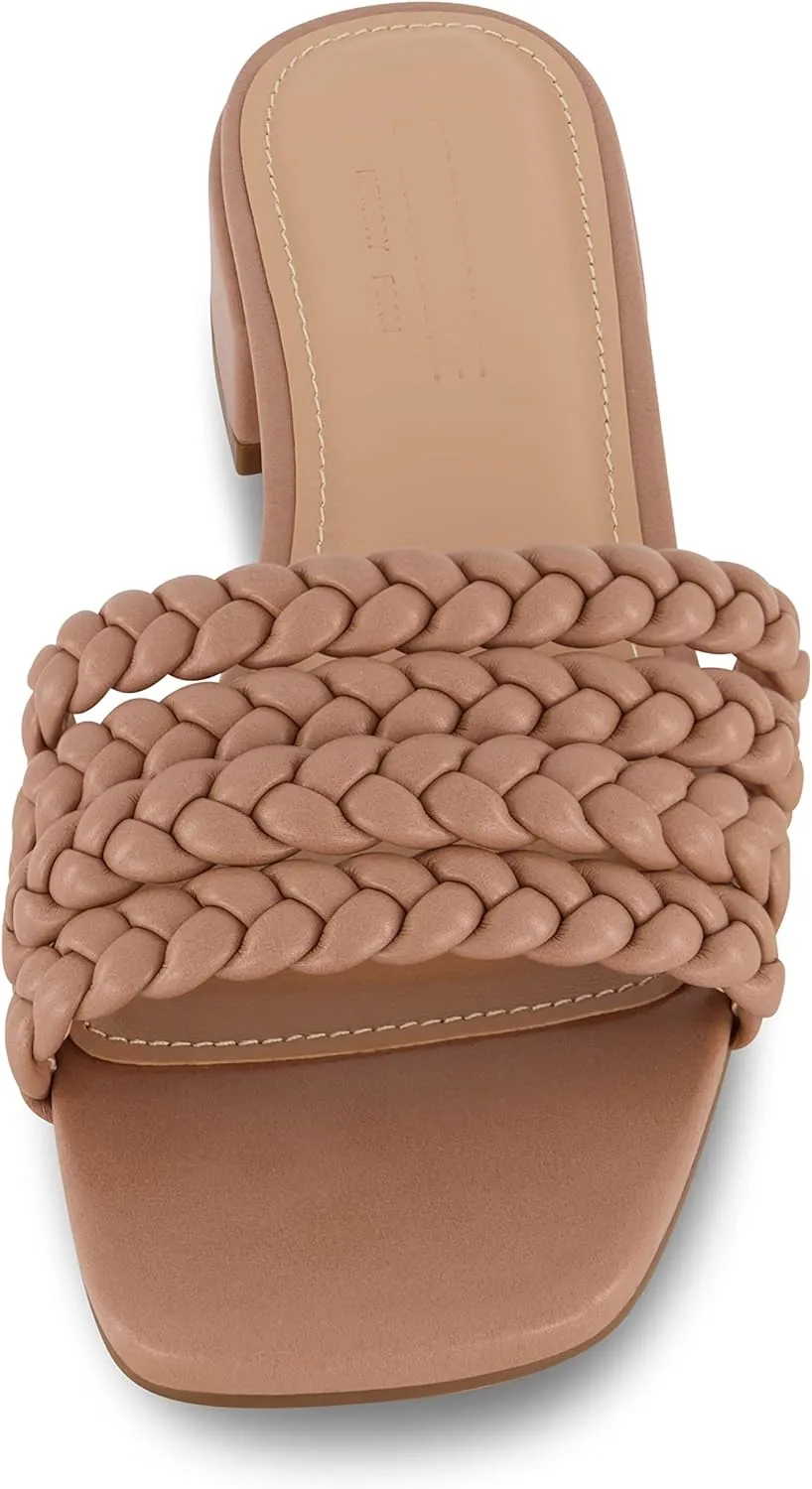 CUSHIONAIRE Women's Neary braided low block heel sandal  Memory Foam and Wide Widths Available