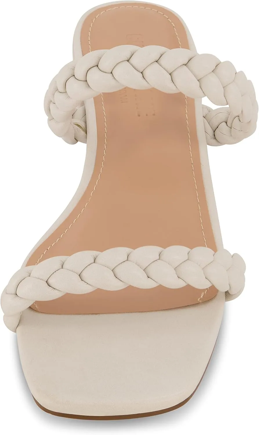 CUSHIONAIRE Women's Nestar Braided Low Block Heel Sandal  Memory Foam