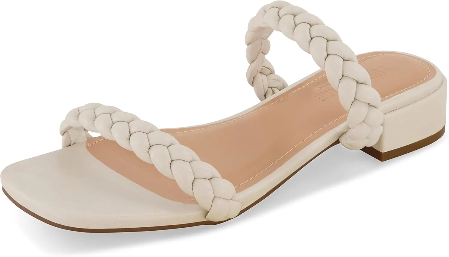 CUSHIONAIRE Women's Nestar Braided Low Block Heel Sandal  Memory Foam