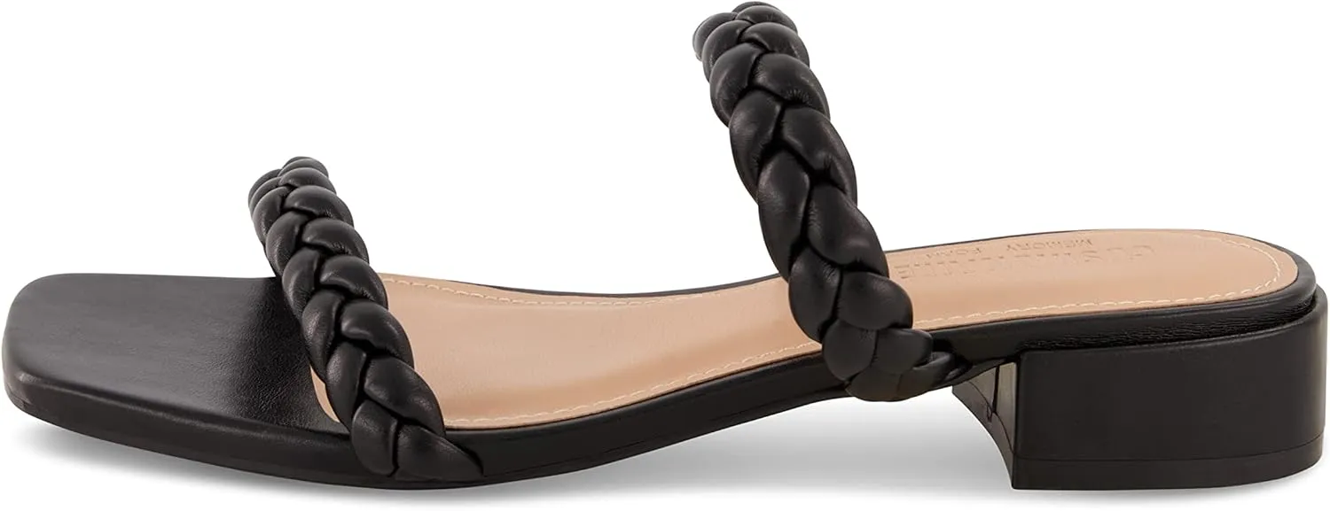 CUSHIONAIRE Women's Nestar Braided Low Block Heel Sandal  Memory Foam