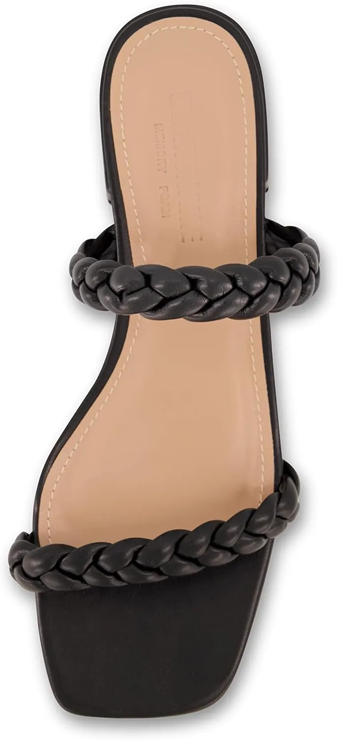 CUSHIONAIRE Women's Nestar Braided Low Block Heel Sandal  Memory Foam