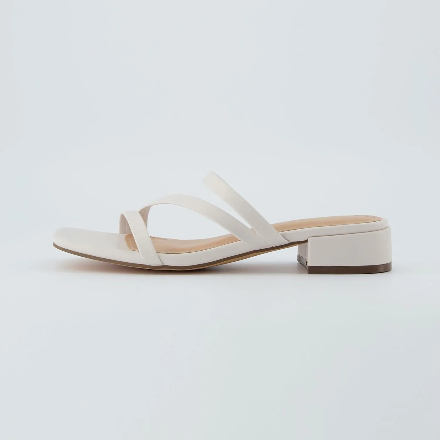 CUSHIONAIRE Women's Newport low block heel sandal  Memory Foam and Wide Widths Available