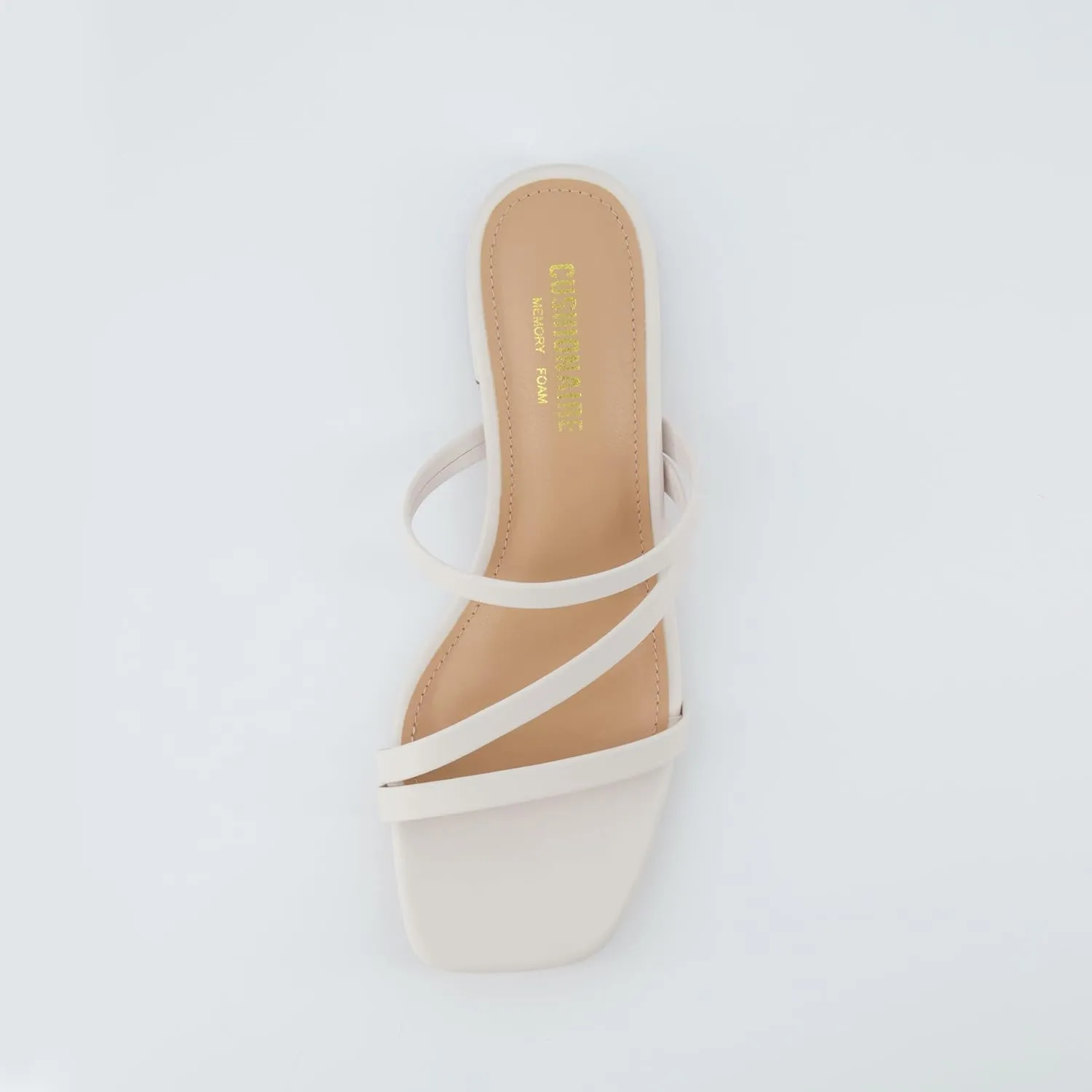CUSHIONAIRE Women's Newport low block heel sandal  Memory Foam and Wide Widths Available