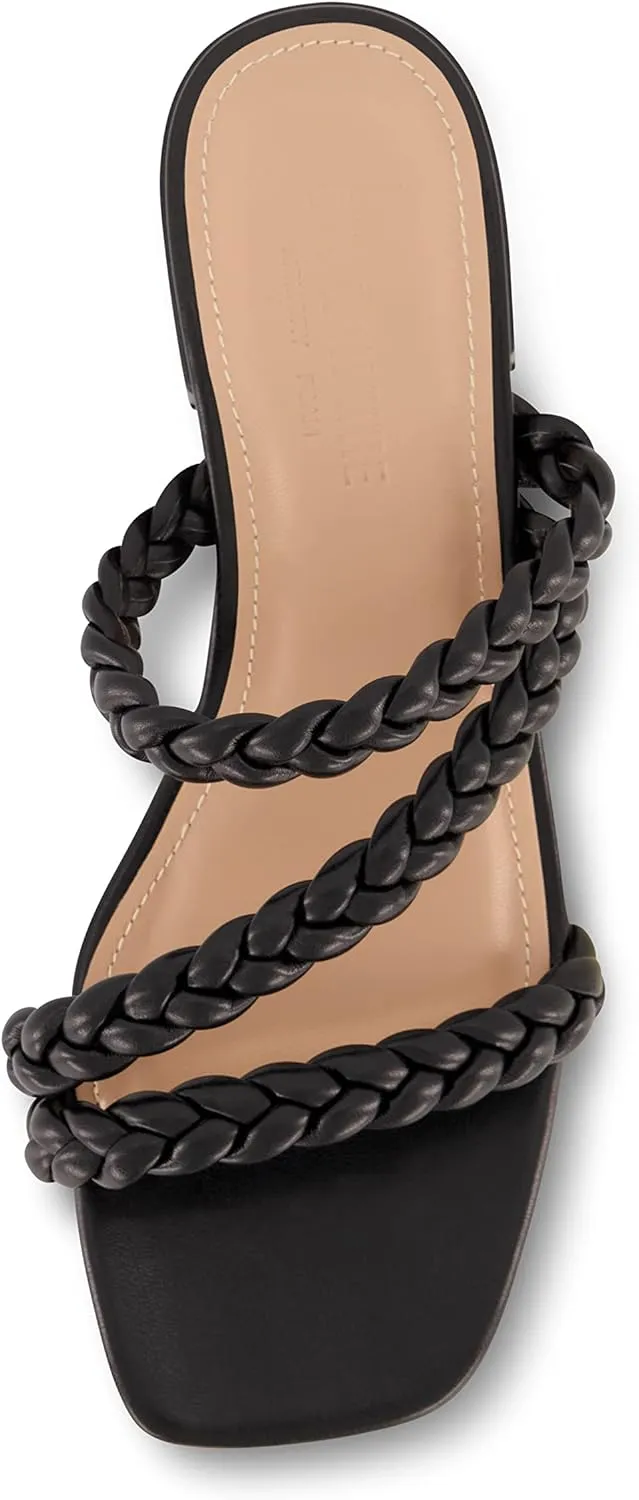 CUSHIONAIRE Women's Newton braided low block heel sandal  Memory Foam and Wide Widths Available