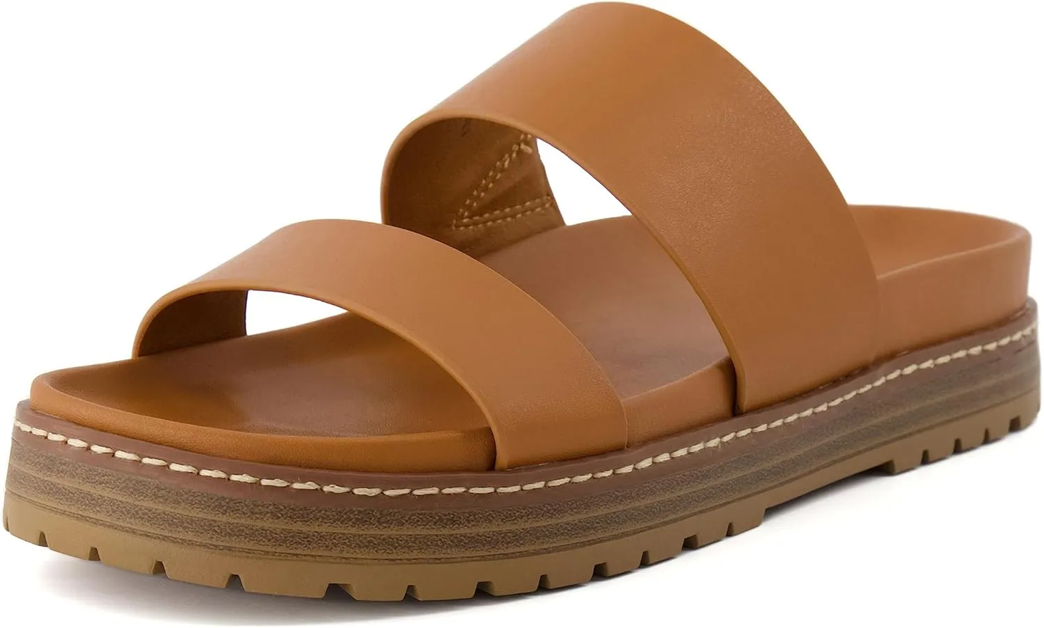 CUSHIONAIRE Women's Noho flatform footbed sandal with  Comfort, Wide Widths Available