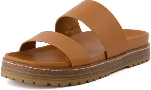 CUSHIONAIRE Women's Noho flatform footbed sandal with  Comfort, Wide Widths Available