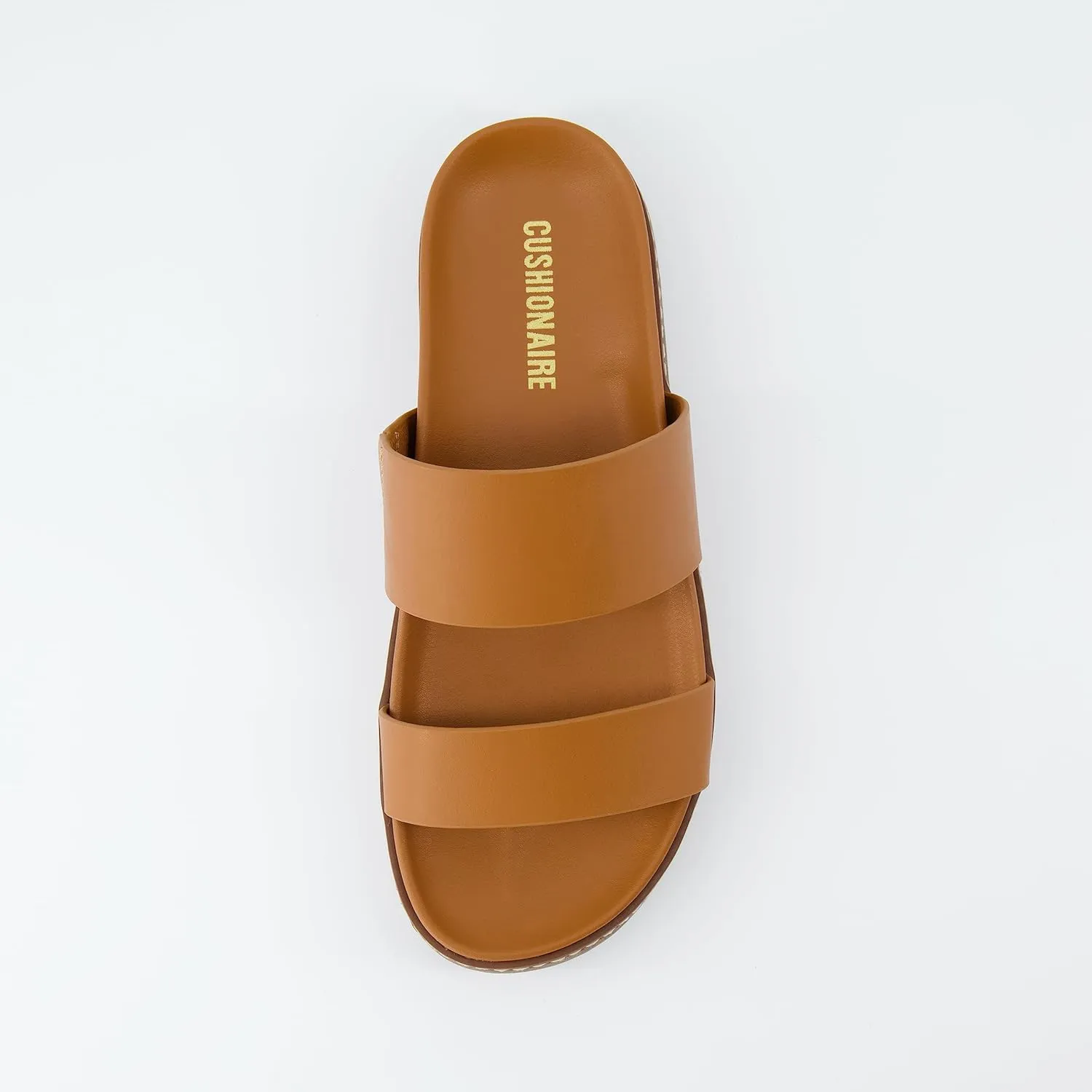 CUSHIONAIRE Women's Noho flatform footbed sandal with  Comfort, Wide Widths Available