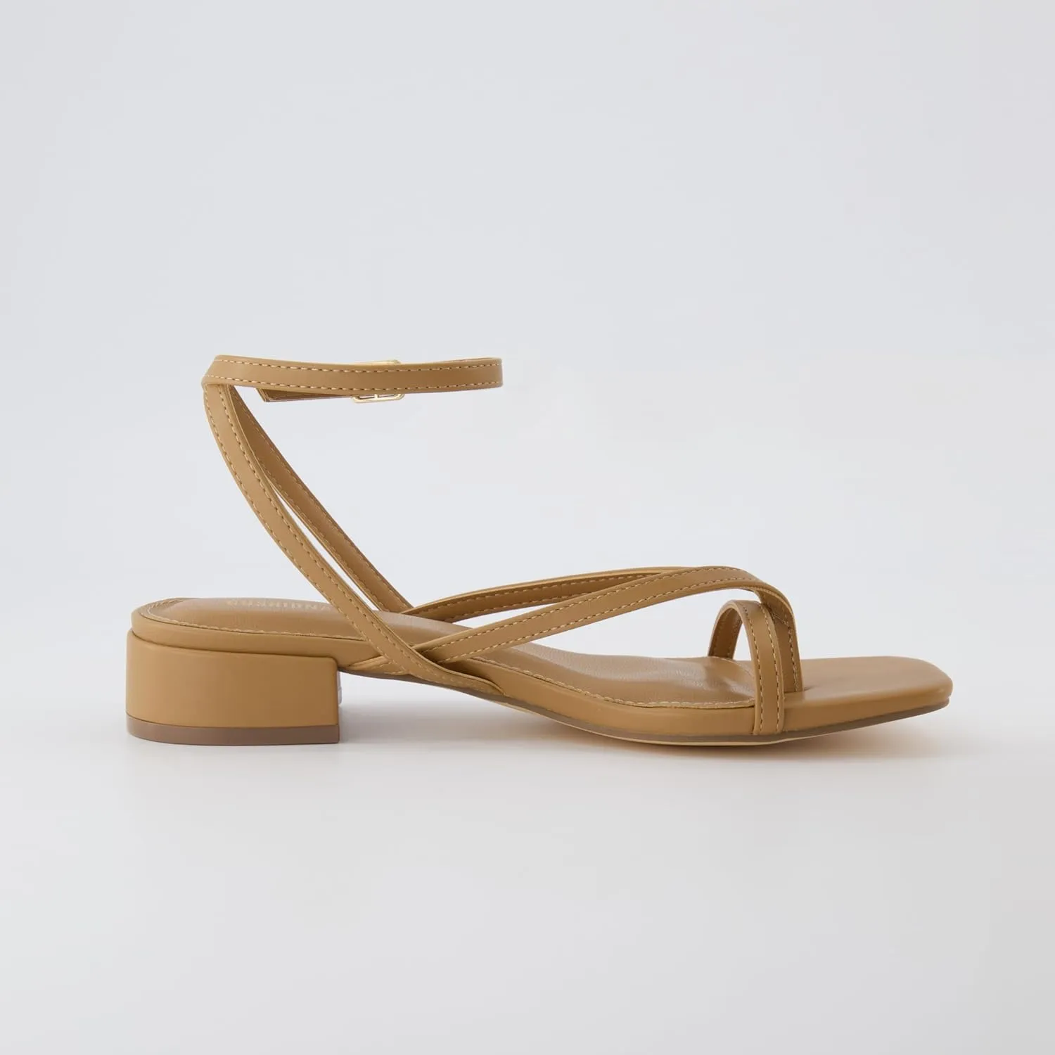 CUSHIONAIRE Women's Novella low block heel sandal  Memory Foam and Wide Widths Available
