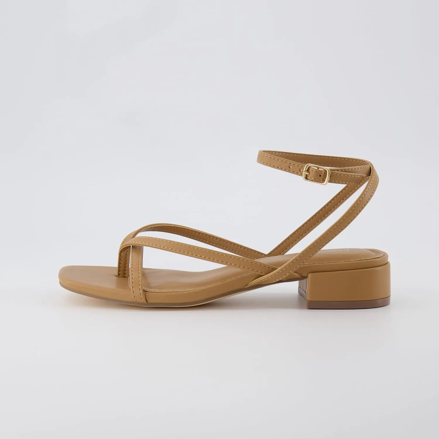 CUSHIONAIRE Women's Novella low block heel sandal  Memory Foam and Wide Widths Available