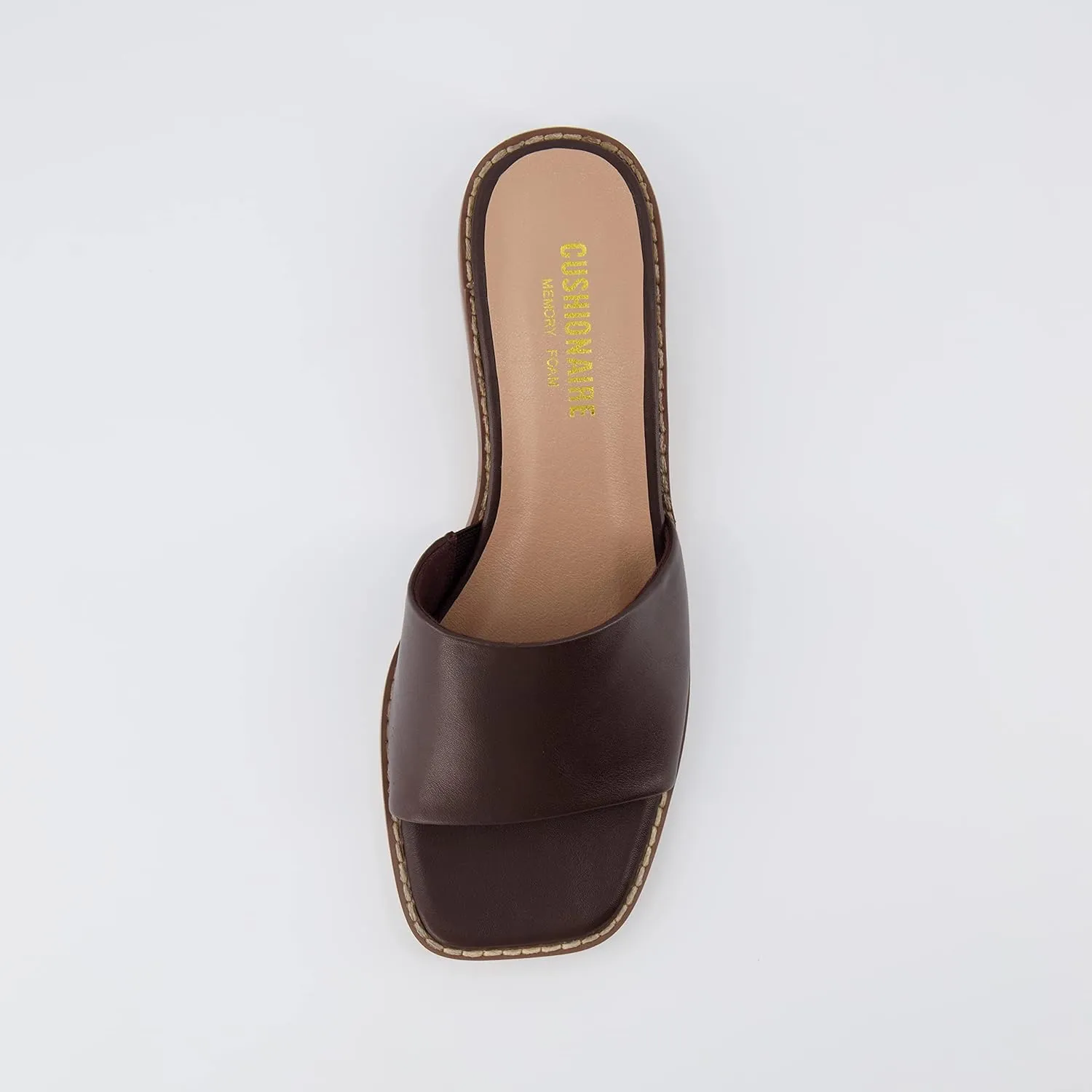 CUSHIONAIRE Women's Sage low block heel slide sandal  Memory Foam and Wide Widths Available