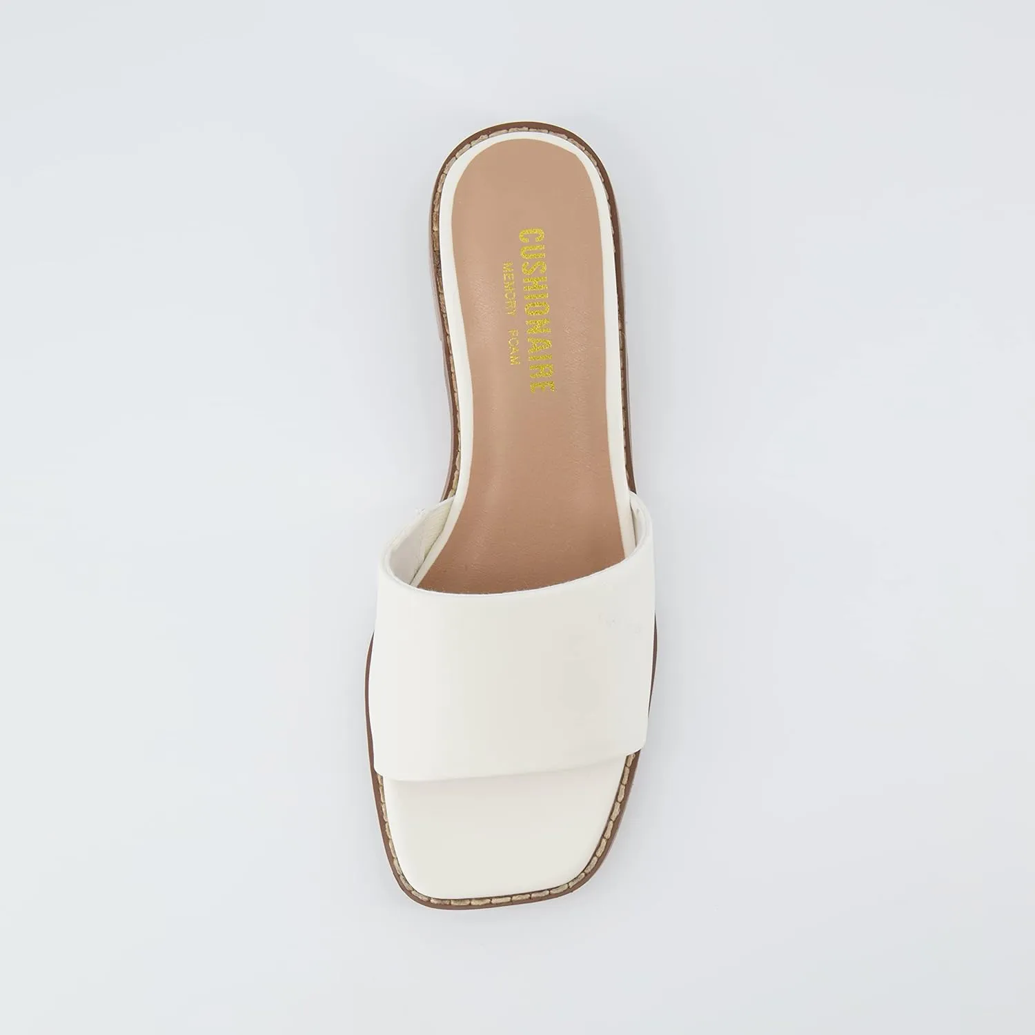 CUSHIONAIRE Women's Sage low block heel slide sandal  Memory Foam and Wide Widths Available