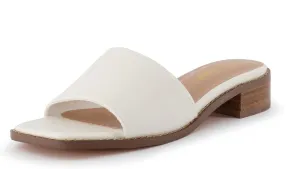 CUSHIONAIRE Women's Sage low block heel slide sandal  Memory Foam and Wide Widths Available