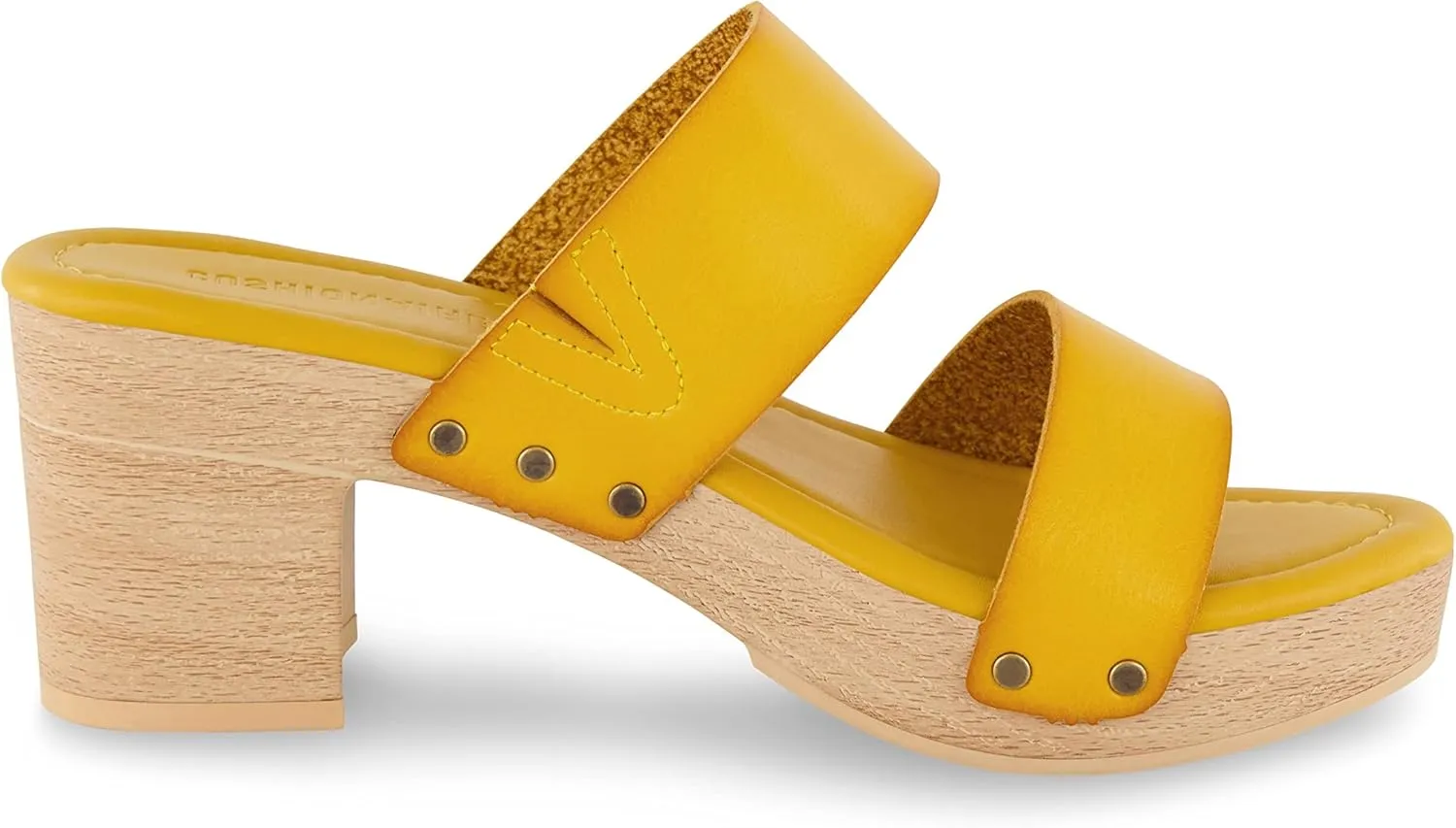 CUSHIONAIRE Women's Sky Faux Wood Sandal  Comfort Foam & LiteSole Technology